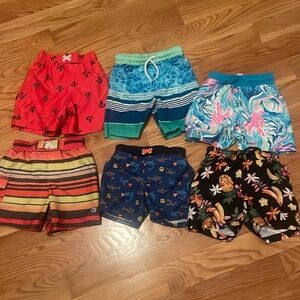 Six Boys size 3 bathing suits. Great condition